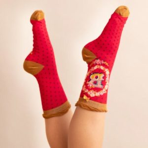 Powder Bamboo Alphabet Initial Socks B - Image 2