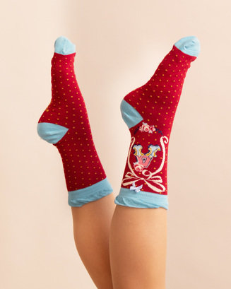 Powder Bamboo Alphabet Initial Socks A - Image 2