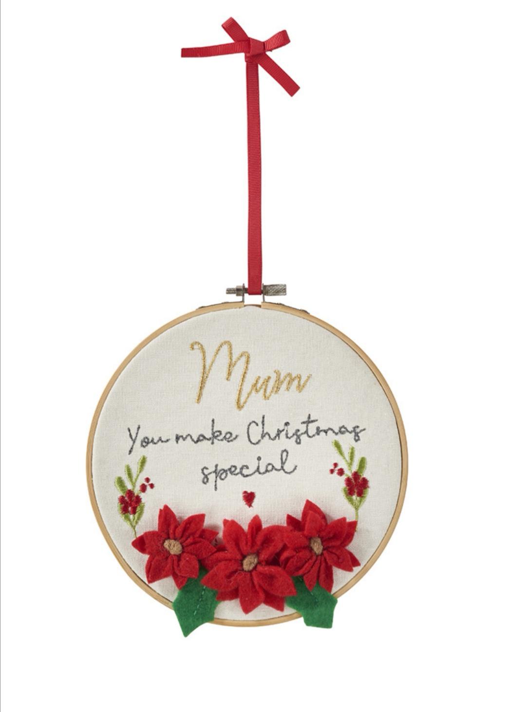 Christmas Mum Hoop Hanger