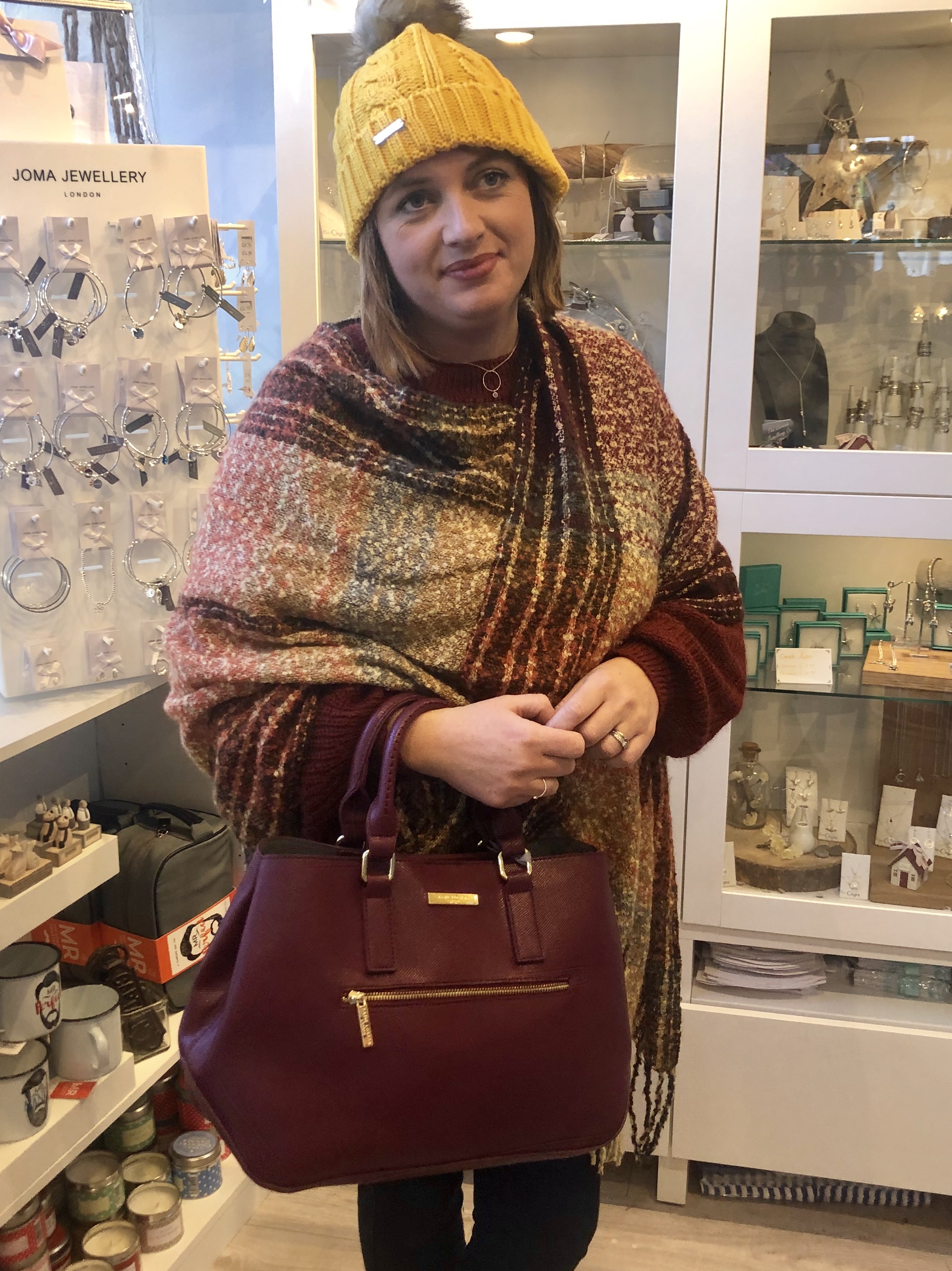 Ochra Mix Check Poncho - Image 2