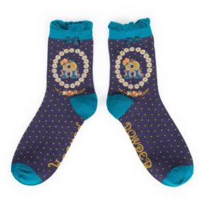 Powder Bamboo Alphabet Initial Socks R
