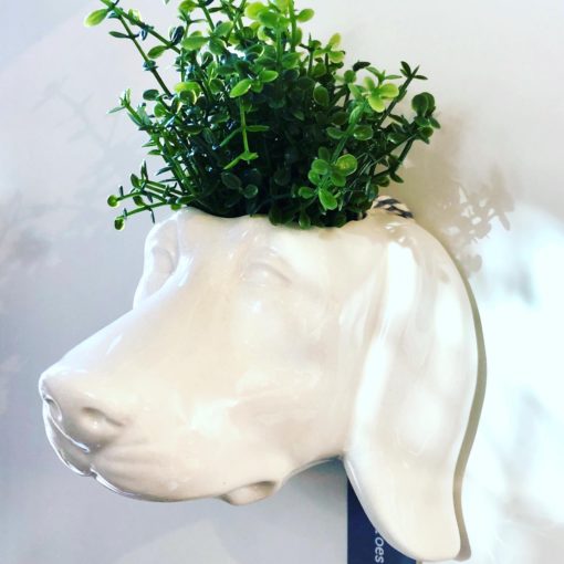 Ceramic Wall Planter Dachshund Dog Head - Image 2