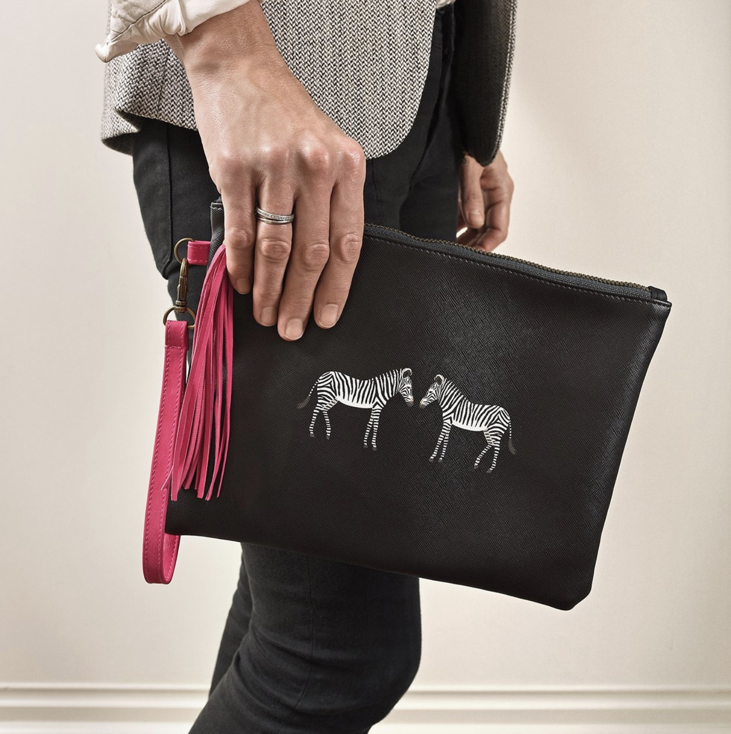 Sophie Allport Zebra Clutch Bag - Image 2