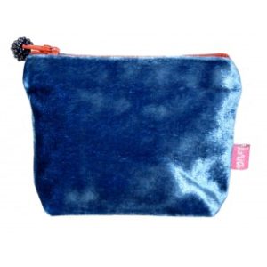 Lua Design Velvet Coin Purse Cobalt Blue