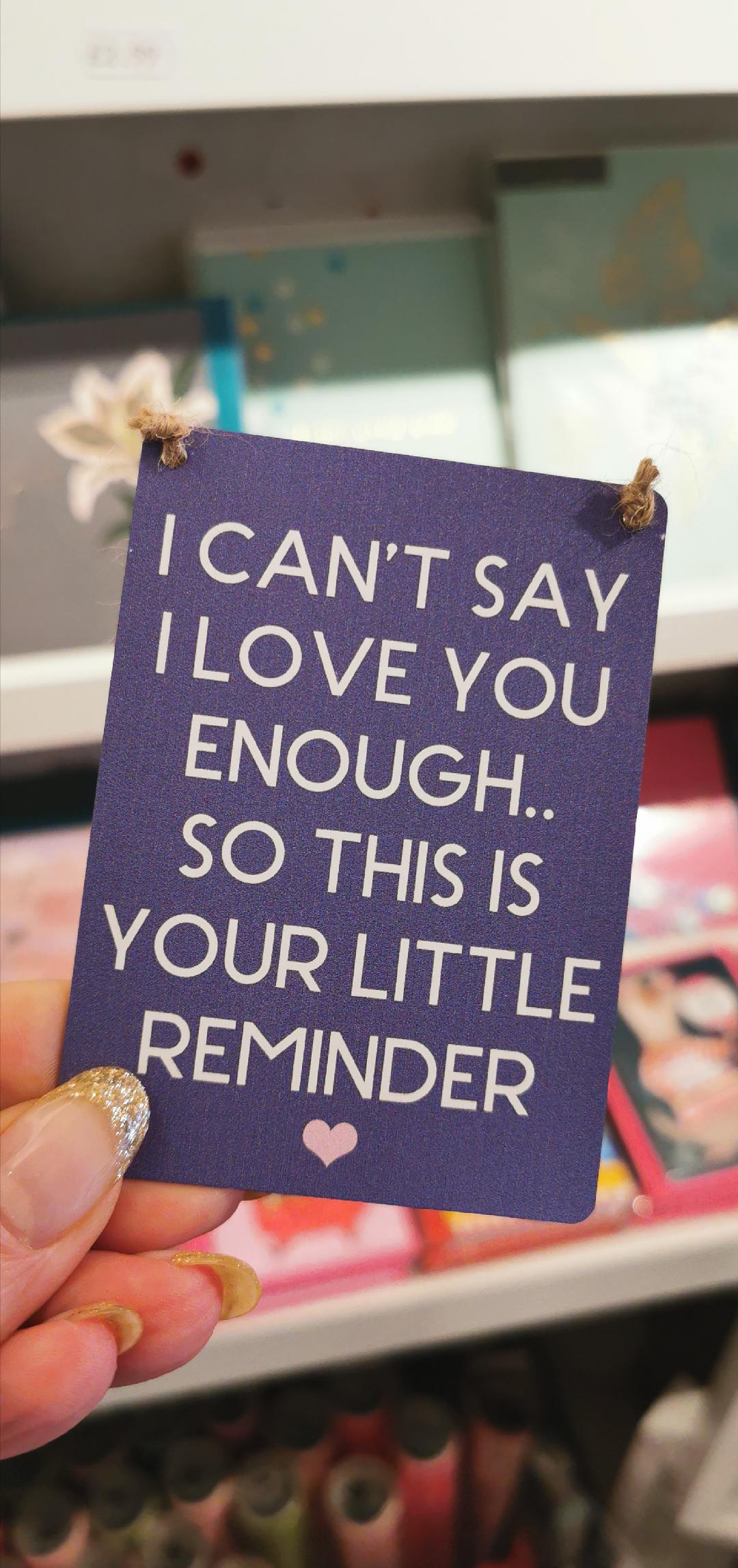 Mini Metal Sign - Can’t Say I Love You Enough