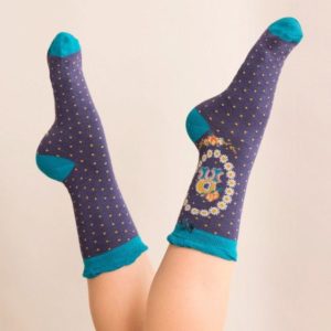 Powder Bamboo Alphabet Initial Socks R - Image 2