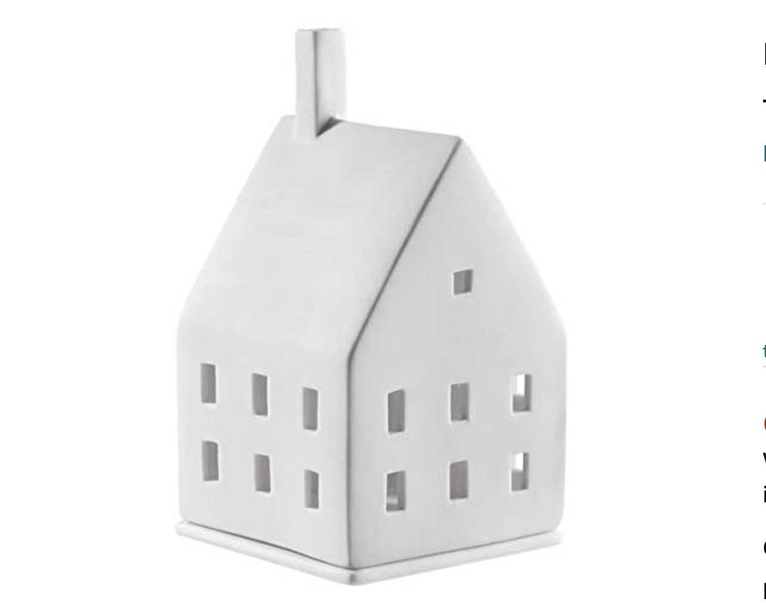 Plain Porcelain Tealight House By Rader