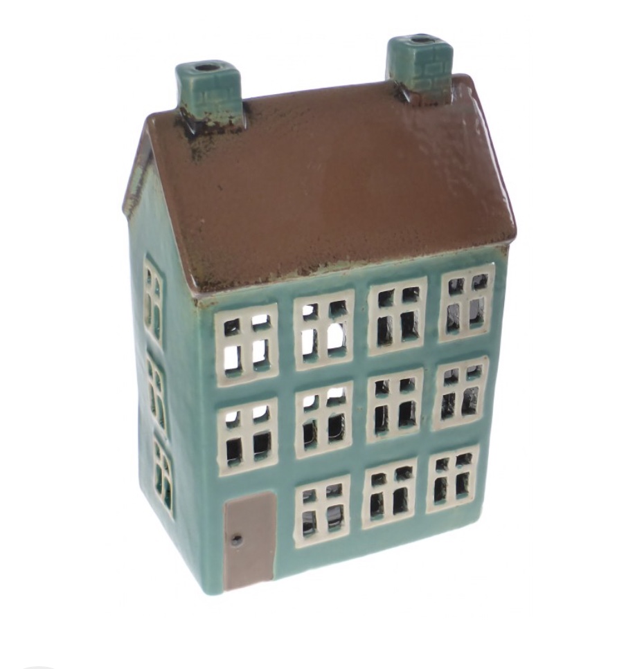 Ceramic Tealight House - Green