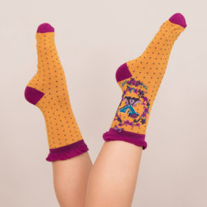 Powder Bamboo Alphabet Initial Socks X - Image 2