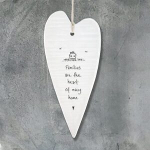 East of India Long Hanging Heart - Families Are The Heart Of Every Home