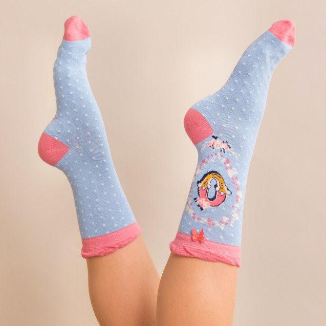 Powder Bamboo Alphabet Initial Socks O - Image 2