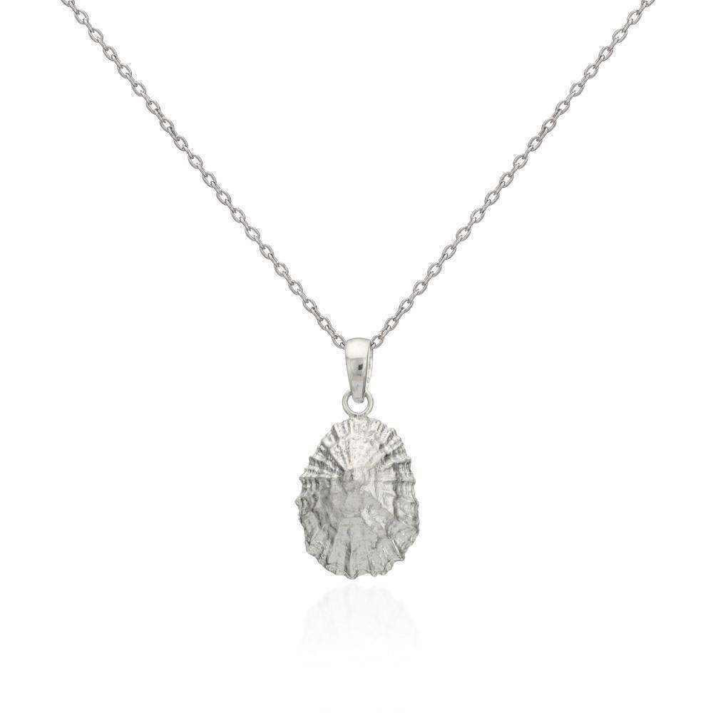 Solid Silver Cast Limpet Shell Pendant Necklace