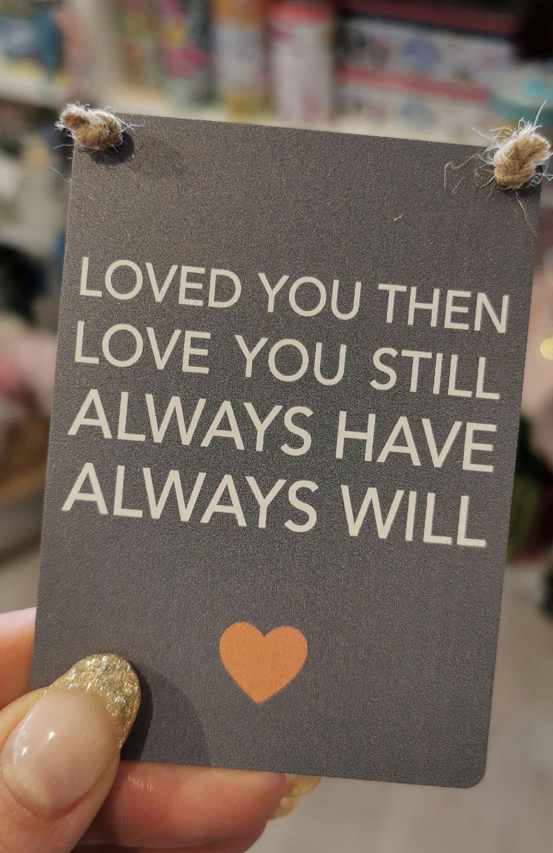 Mini Metal Sign - Loved You Then