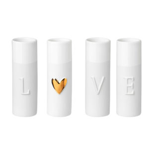 Alternative view of Rader Design Porcelain ‘LOVE’ Mini Vases Set
