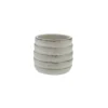 Cement Grey Ribbed Stripe Plant Pot