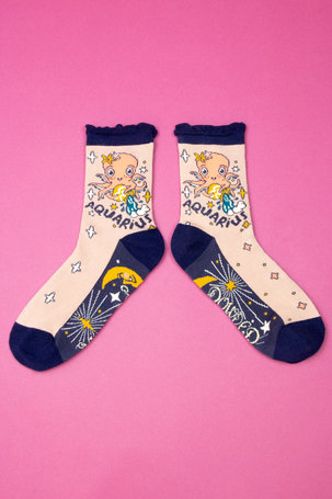 Aquarius Zodiac Socks By Powder