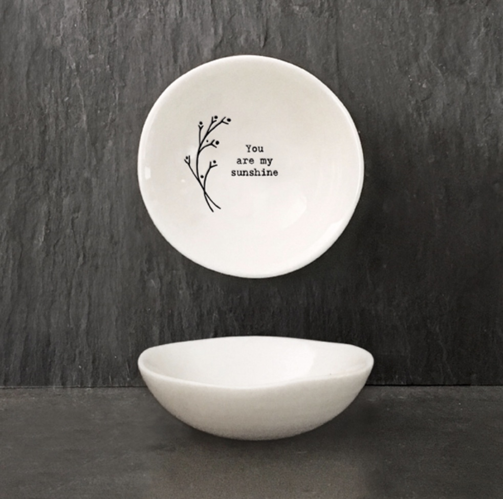 East of India Small Wobbly Bowl - You Are My Sunshine
