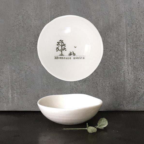 East of India Small Wobbly Bowl - Adventure Awaits