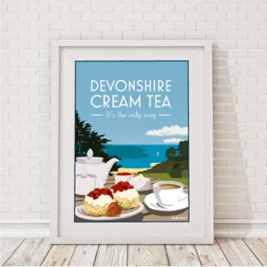 Devonshire Cream Tea A4 Framed Print