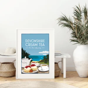 Devonshire Cream Tea A4 Framed Print Lifestyle