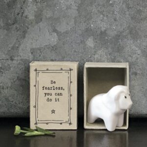 East of India Matchbox Lion - Be Fearless, You Can Do It