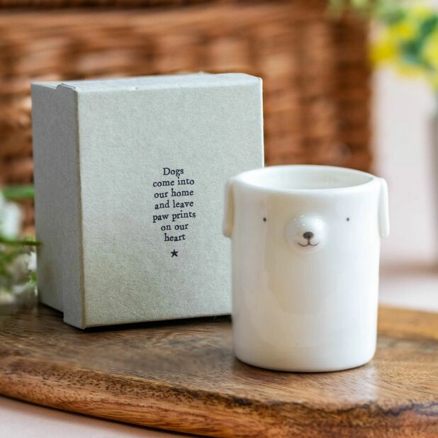 East of India - Animal Pot - Dog 6075B Boxed