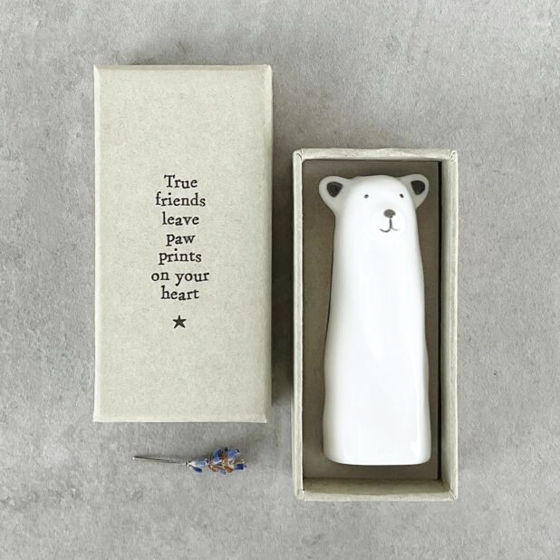 East of India - Animal Tall Vase - Bear 6090 Boxed
