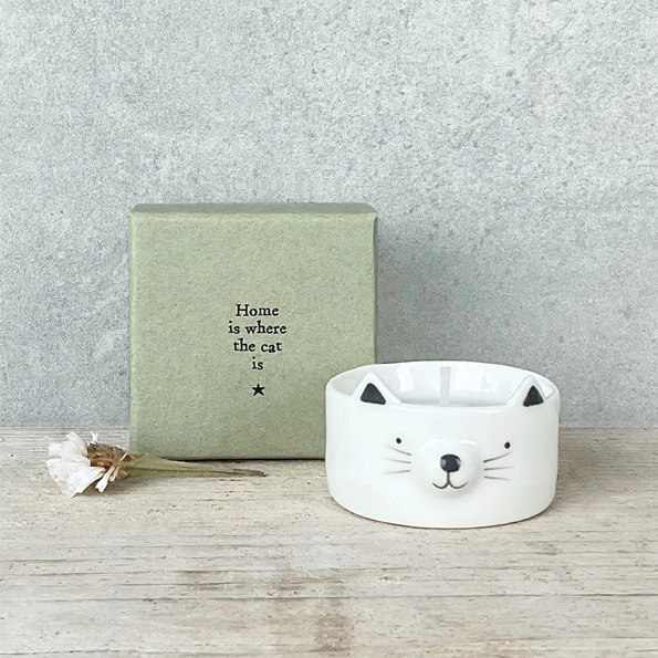 East of India - Animal Tea Light Holder - Cat 6077C Boxed