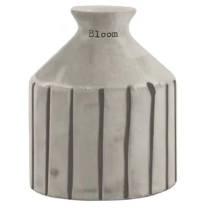 East of India - Rustic Stripe Vase - Bloom 7242 Close up