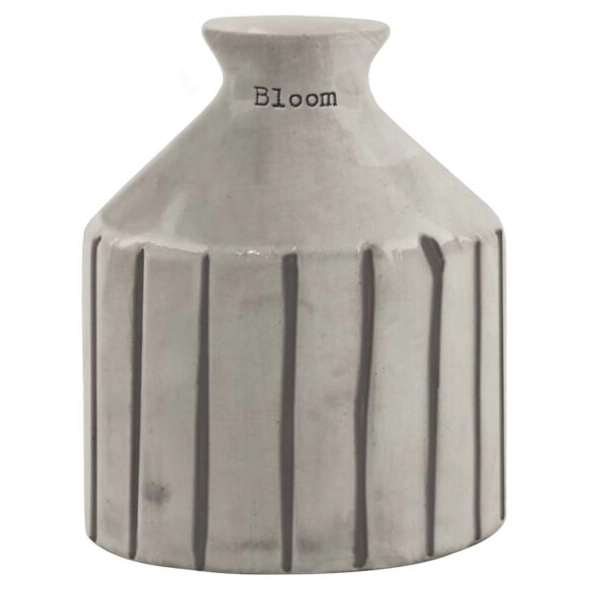 East of India - Rustic Stripe Vase - Bloom 7242 Close up