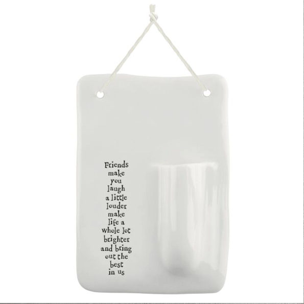 East of India - Wall Vase - Friends Make You Laugh 5851B Plain