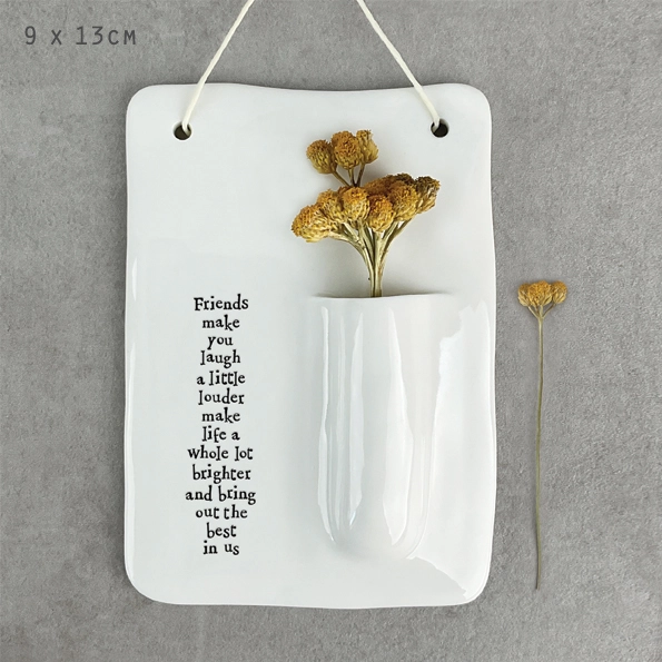 East of India - Wall Vase - Friends Make You Laugh 5851B