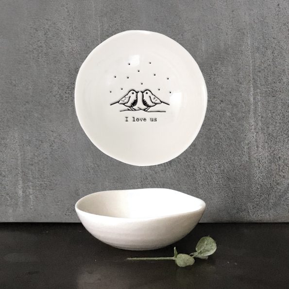 East of India Small Wobbly Bowl - I Love Us