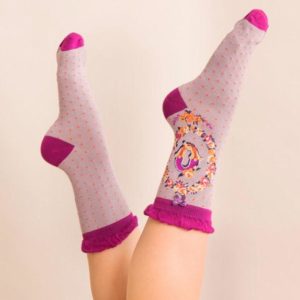 Powder Bamboo Alphabet Initial Socks Q - Image 2