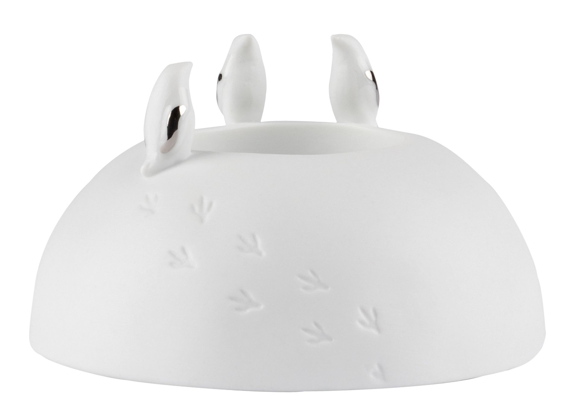 Rader Design Porcelain Stories Tea Light Holder Penguin In Silver