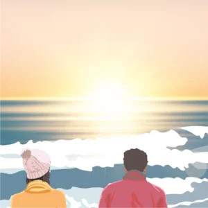 Love By The Sea A4 Framed Print Close Up 2