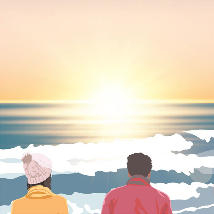Love By The Sea A4 Framed Print Close Up 2