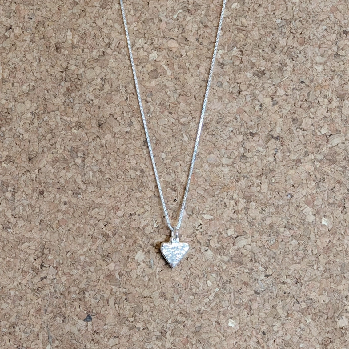 MH Sterling Silver Necklace - Heart Pendant Close