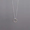 MH Sterling Silver Necklace - Sentiment Discs - Happiness - Pendant