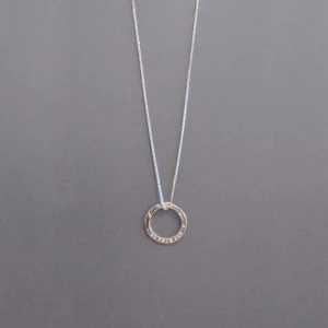 MH Sterling Silver Necklace - Sentiment Discs - Happiness - Pendant
