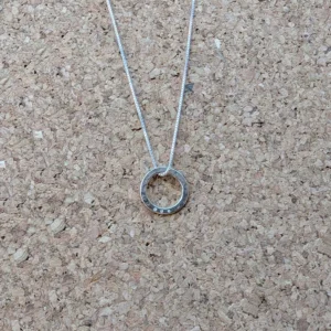 MH Sterling Silver Necklace - Sentiment Discs - Hug - Pendant Close