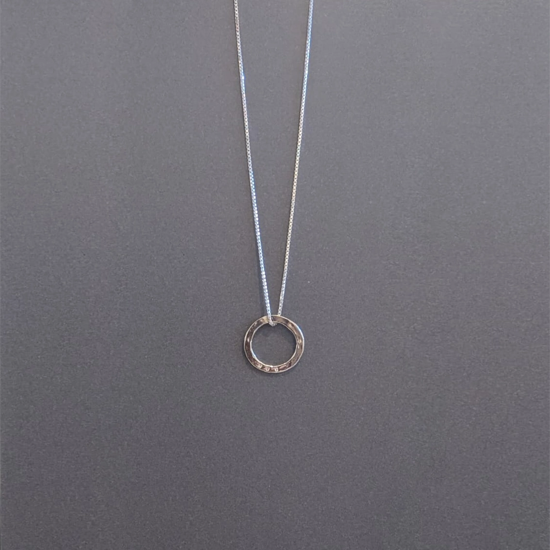 MH Sterling Silver Necklace - Sentiment Discs - Hug - Pendant