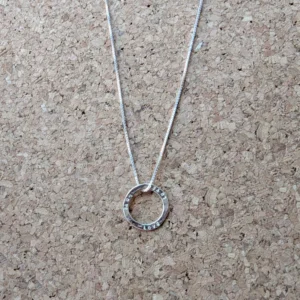 MH Sterling Silver Necklace - Sentiment Discs - Love Love Love - Pendant Close