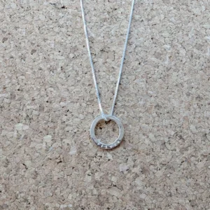 MH Sterling Silver Necklace - Sentiment Discs - Sister - Pendant Close