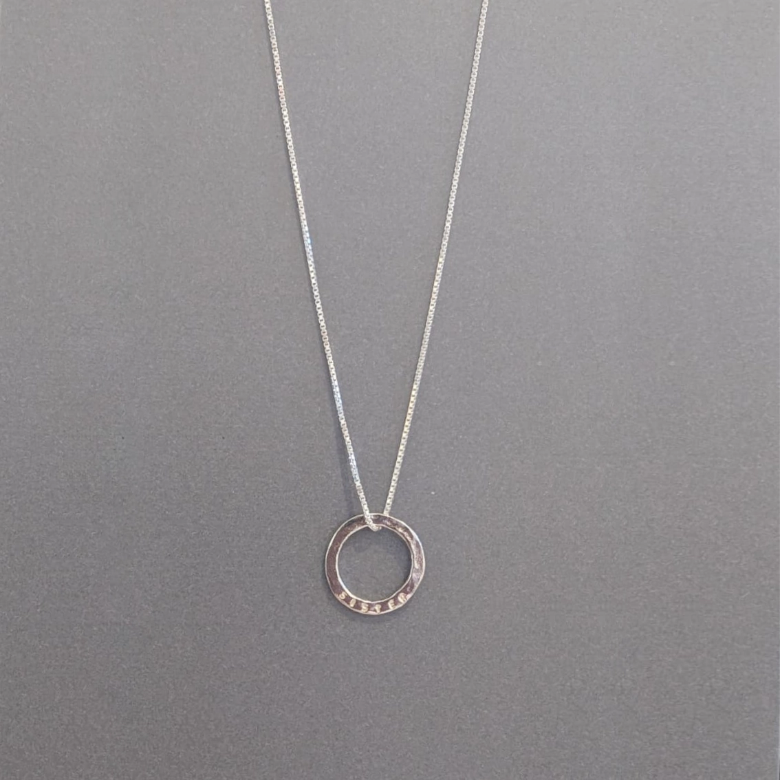 MH Sterling Silver Necklace - Sentiment Discs - Sister - Pendant