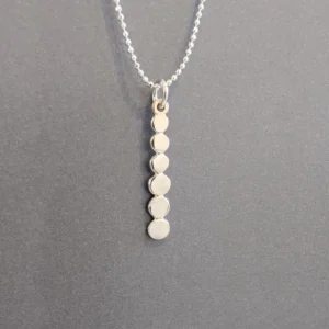 MH Sterling Silver Necklace - Six Dot Pendant Close Up