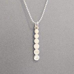 MH Sterling Silver Necklace - Six Dot Pendant Close Up Reverse