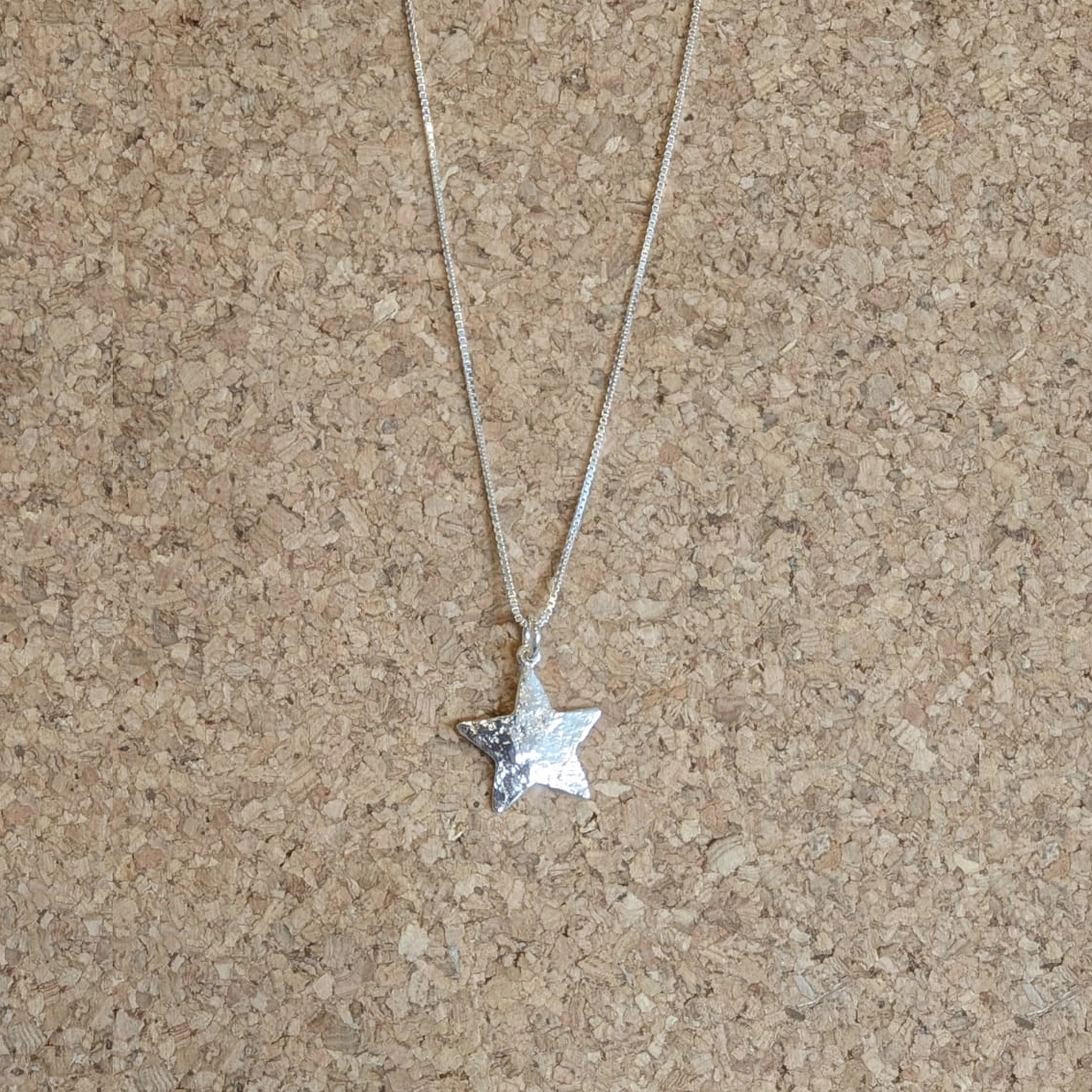 MH Sterling Silver Necklace - Star Pendant Close