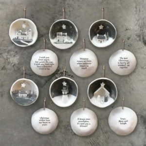 East Of India - Half Porcelain Bauble - Collection