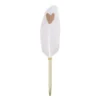 Artebene Feather Pen - White with Gold Heart 220340